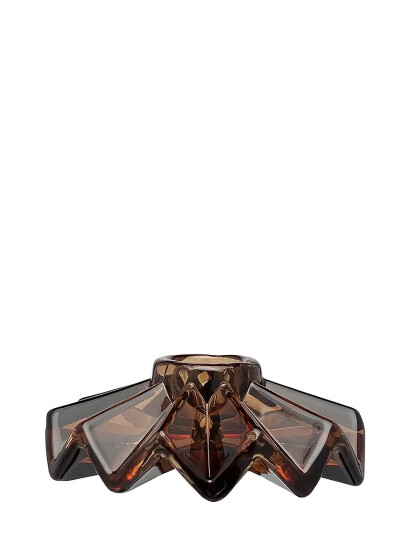 Anna + Nina Frilly Candle Holder - Brown - H10CM Anna + Nina Frilly Candle Holder - Brown - H10CM