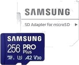 Samsung PRO Plus MB-MD256SA - Flashminnekort (microSDXC til SD-adapter inkludert) - 256 GB - A2 / Video Class V30 / UHS-I U3 - microSDXC UHS-I - blå Samsung PRO Plus MB-MD256SA - Flashminnekort (microSDXC til SD-adapter inkludert) - 256 GB - A2 / Video Class V30 / UHS-I U3 - microSDXC UHS-I - blå