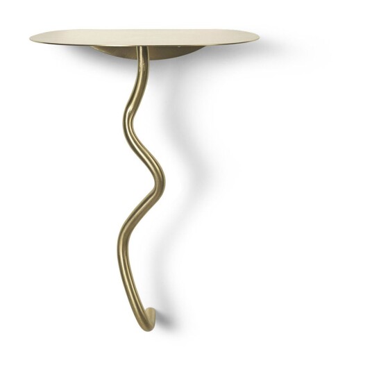 ferm LIVING Curvature veggbord Brass