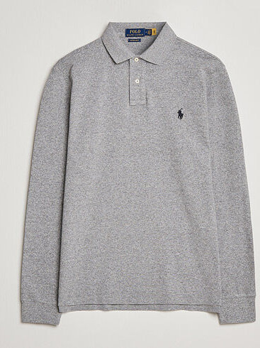 Polo Ralph Lauren Custom Slim Fit Long Sleeve Polo Canterbury Heather Polo Ralph Lauren Custom Slim Fit Long Sleeve Polo Canterbury Heather