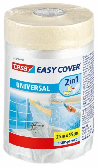 Tesa Malerfolie Med Tape Easy Cover 25m x 55cm Tesa Malerfolie Med Tape Easy Cover 25m x 55cm