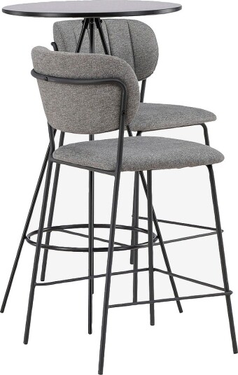 Venture Home   Spisegruppe Bistro med 2 stk stoler Bell   Svart