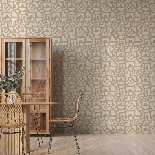 Namly Design Tapet Beige Abstrakt Mønster WPPR2WNVFB