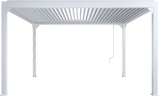 Pergola Åpningsbare lameller 3x4 m Hvit