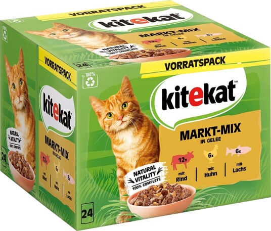 Kitekat våtfôr Porsjonsposer Fest meny i gelè 24 x 100 g Kitekat våtfôr Porsjonsposer Fest meny i gelè 24 x 100 g