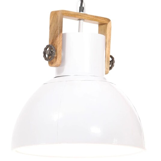 vidaXL Industriell hengelampe 25 W hvit rund 40 cm E27 vidaXL Industriell hengelampe 25 W hvit rund 40 cm E27