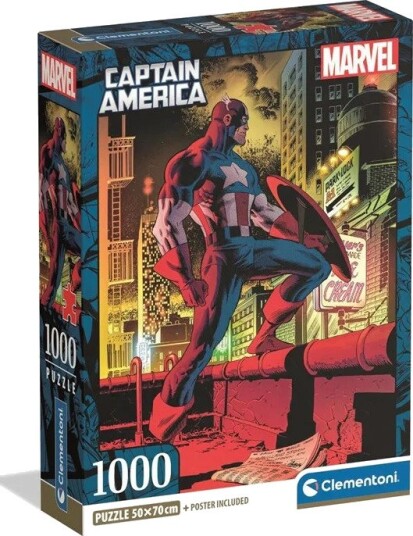 Clementoni Puzzle HQC Marvel Captain America 1000 pieces 2D Puslespill