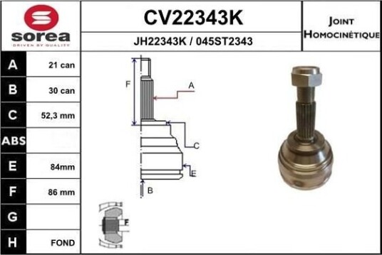 Drivledd EAI CV22343K Drivledd EAI CV22343K