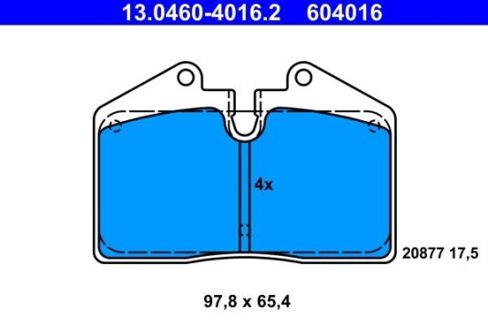 Bremseklosser ATE 13.0460 4016.2