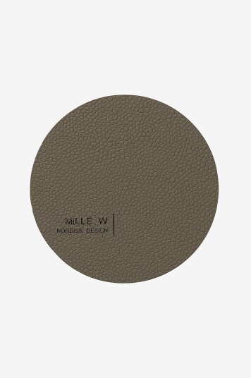 MiLLE W NORDISK DESIGN   Glassunderlegg Runde 4 pakning   Grå