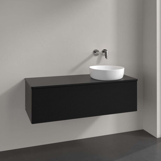 Villeroy & Boch Antao Servantskap med 1 skuff 120x50x36 cm u/lys Sort Matt