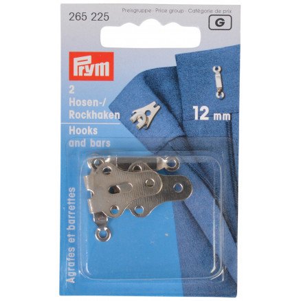 Prym Buksehekter Sølv 12mm 2 stk