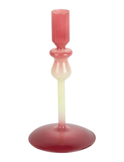 present time Candle Holder Duo Colores Small - Pink - H 19CM present time Candle Holder Duo Colores Small - Pink - H 19CM