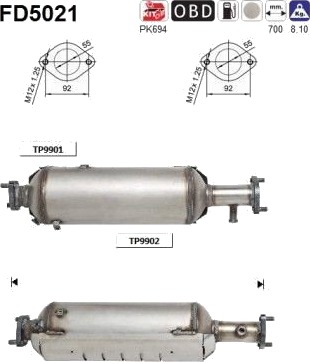 AS FD5021 Partikkelfilter AS FD5021 Partikkelfilter