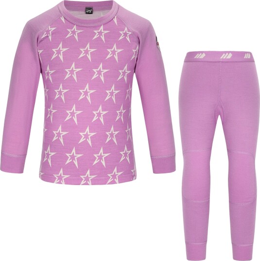 Skogstad Kids' Loppa Merinoull Sett Bright Purple 102 107 (4 YR)
