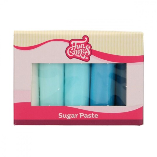 Funcakes Fondant Multipack Blåfarger 5x100g Funcakes Fondant Multipack Blåfarger 5x100g