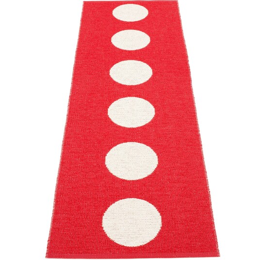 Pappelina Gulvteppe Vera 70 x 225 cm red/vanilla