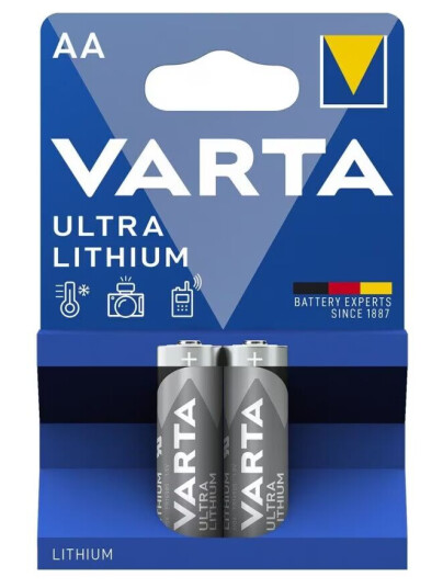 Varta 1,5V AA Litiumbatteri 2900mAh - 2 pakning Varta 1,5V AA Litiumbatteri 2900mAh - 2 pakning