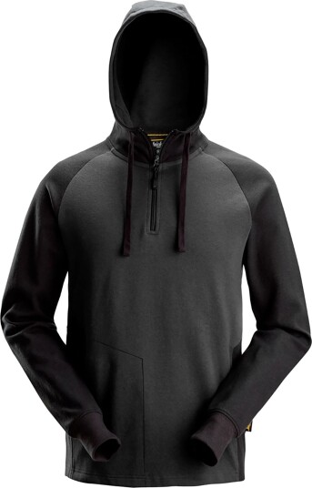 Snickers Workwear 2842-5804 Hettegenser grå/svart halv glidelås Grå/svart Klær