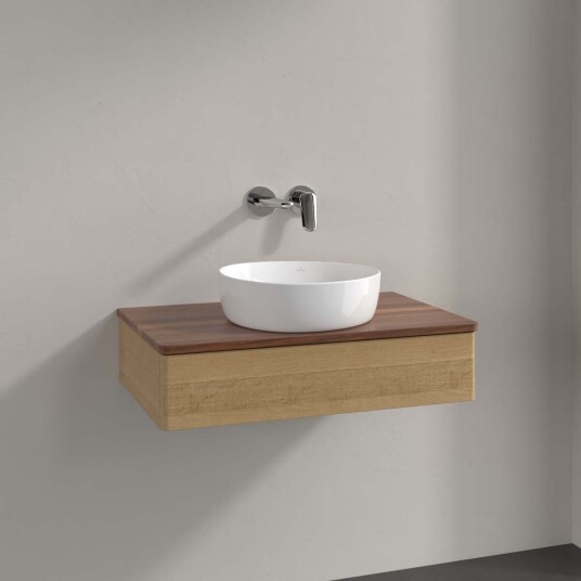 Villeroy & Boch  Antao Servantskap med 1 skuff 80x50x19 cm u/lys Eik/Valnøtt