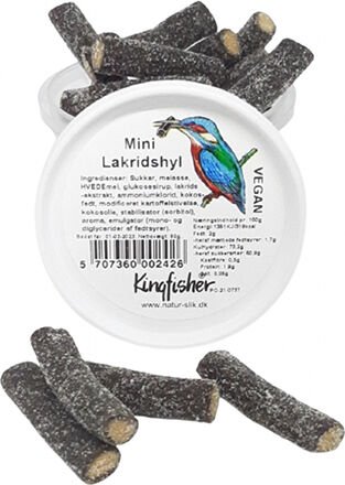 Kingfisher Mini Lakrishyl Vegan - 60 g Kingfisher Mini Lakrishyl Vegan - 60 g