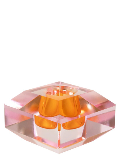 C"est Bon Crystal Candle Holder - Pink - H4CM C"est Bon Crystal Candle Holder - Pink - H4CM