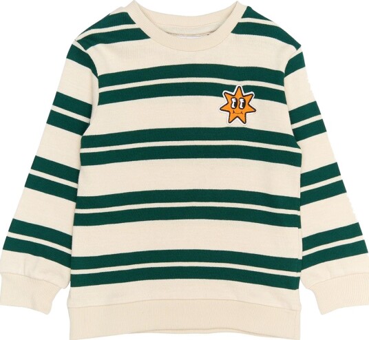 The New Genser - TnstRobboe - Strikk - Deep Teal Striped - The New - 1½ år (86) - Genser Grønn Hvit
