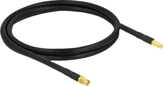 Delock Antennekabel Rp-Sma Plugg Til Rp-Sma Beholder 1 M Koaksial Svart