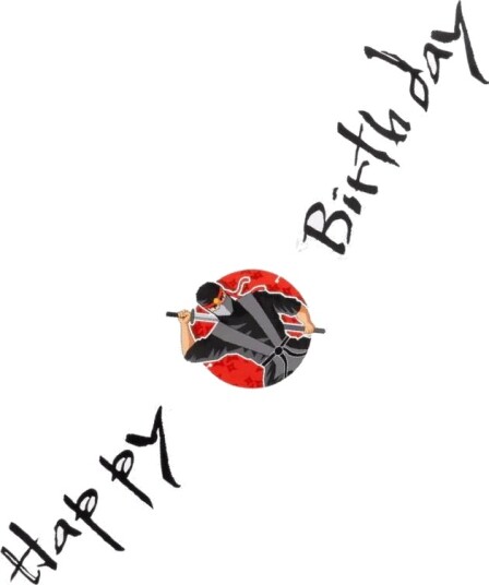 Happy Birthday Ninja Banner 120 cm Ninjafest