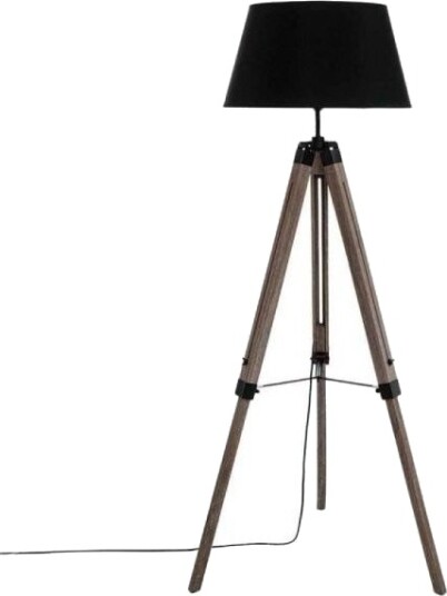 Dekorativ Lampetorsher Runo Gulvstående Lampe Med Skjerm   Sort Høyde 145 Cm