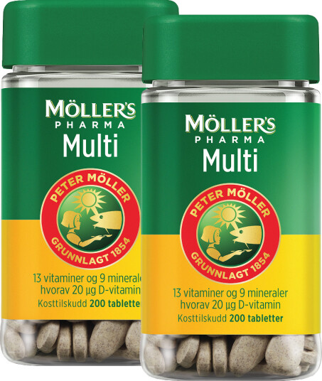 Möller's Pharma Multi tabletter x2 2 x 200 stk.