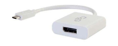 C2G USB C to DisplayPort Adapter Converter - USB Type C to DisplayPort White - ekstern videoadapter - hvit