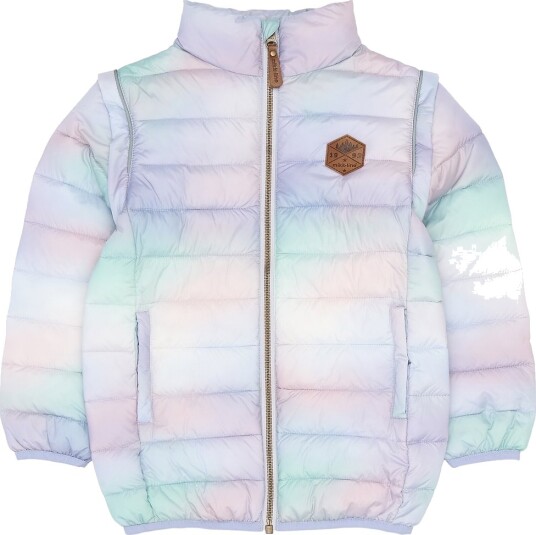Mikk line Polstret Jakke/Vest 2 I 1 Multi Mikk line 10 år (140) Dunjakke Lilla Rosa Turkis