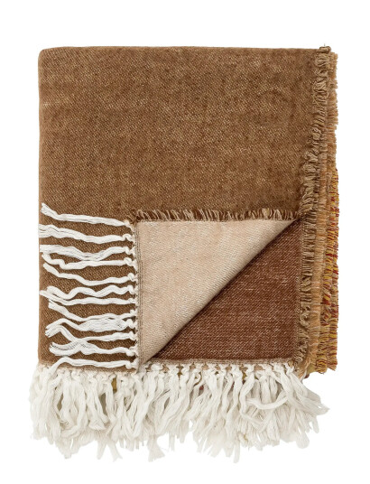 Bloomingville Ara Throw Brown Acrylic Brown 150X130CM Bloomingville Ara Throw Brown Acrylic Brown 150X130CM