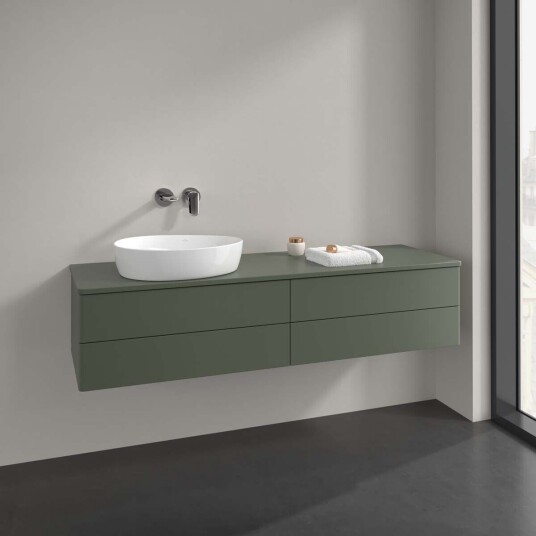 Villeroy & Boch Antao Servantskap med 4 skuffer 160x50x36 cm u/lys Grønn Matt Villeroy & Boch Antao Servantskap med 4 skuffer 160x50x36 cm u/lys Grønn Matt