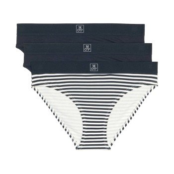Marc O Polo Bottom Briefs Truser 3P Hvit/Marine bomull Large Dame Marc O Polo Bottom Briefs Truser 3P Hvit/Marine bomull Large Dame