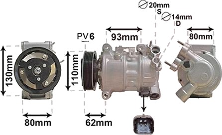 AC kompressor VAN WEZEL 0901K707