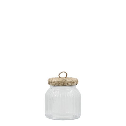 Chic Antique Oppbevaringsglass Flettelokk H7