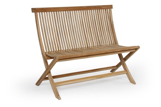 Brafab Turin spisegruppe Teak 2 setersofa 2 klappstoler & bord 120x70 cm