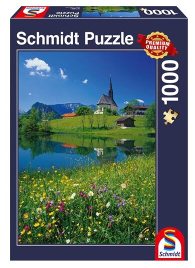 Schmidt Puslespill 57391 Puslespill 1000 brikker Inzell Einsiedlhof og St. Nicholas kirke