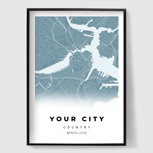 Personlig Plakat – Kartplakat med toning Personlig Plakat – Kartplakat med toning