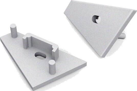 Topmet 1 stk. Endestykke CORNER14 GEN2 Med hull endestykke sølvfarget Topmet 1 stk. Endestykke CORNER14 GEN2 Med hull endestykke sølvfarget