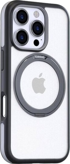Torras iPhone 16 Pro Ostand R Fusion Mobildeksel med MagSafe - Svart