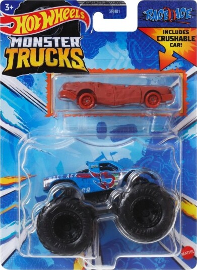 Hot Wheels Monster Trucks Race Ace Lekebil 1:64 2 stk