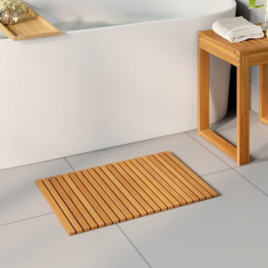 vidaXL Badematte Brun 60 x 40 cm Solid akasietre