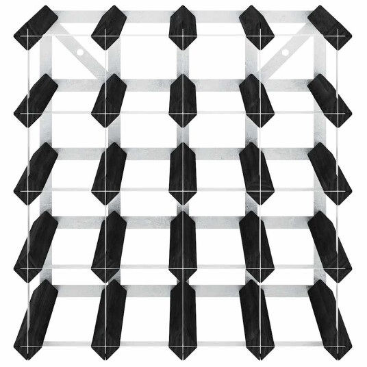 vidaXL Vinstativ for 20 flasker svart heltre furu vidaXL Vinstativ for 20 flasker svart heltre furu