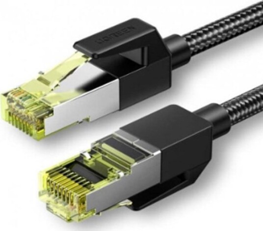 Ugreen Nw150 Flettet Nettverkskabel Ethernet Rj45 Cat.7 F/Ftp 2M (Svart)