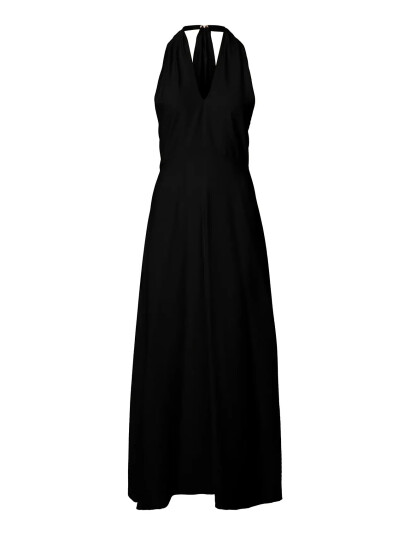 Selected Slflisa Regular Halterneck Dress B - Black - 42
