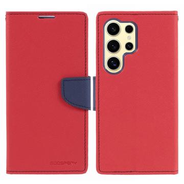 Mercury Goospery Fancy Diary Samsung Galaxy S24 Ultra Lommebok-deksel Rød Mercury Goospery Fancy Diary Samsung Galaxy S24 Ultra Lommebok-deksel Rød