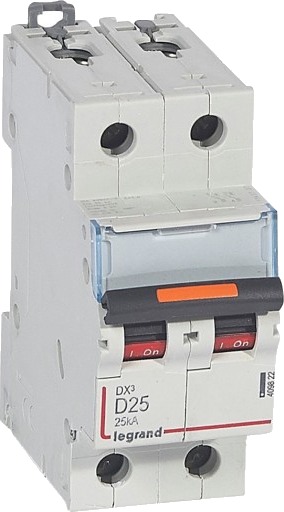 Legrand DX3 MCB automatsikring D25 2P 2M 25kA